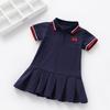 Summer Baby Girls Casual Clothes Dress Cherry Print Short Sleeve Dress Kids Toddler Pageant Dresses