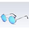 Retro Polarized Steampunk Round Sunglasses Mirror Glasses Male Female Glasses