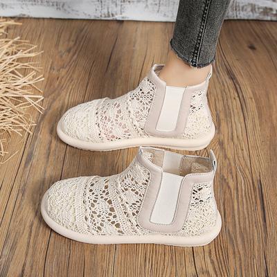 Fashion Hot Selling 2025 New Comfort Fashion Women's Breathable Mesh Summer Shoes Lace Walking Shallow New Solid Non Slip Casual Shoes