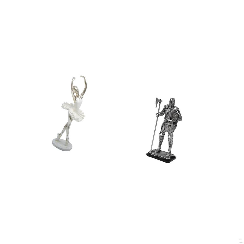 Graceful Knight Dancer Sculpture Modern Artistic Figurine for Bedroom Entryway Fireplace Office