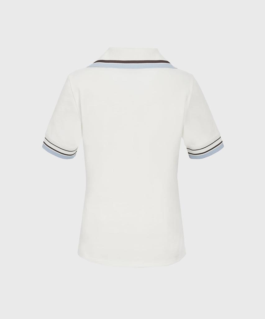 DUVETICA Lungara (Light Ivory) (Women'S Short-Sleeve Polo Shirt)