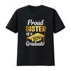 Stolze Schwester Eines Absolventen Jahrgang 2024 Abschlussklasse T-Shirt vintage Gewaschen Streetwear Top Für Den Täglichen Gebrauch Grafik Dehnbar