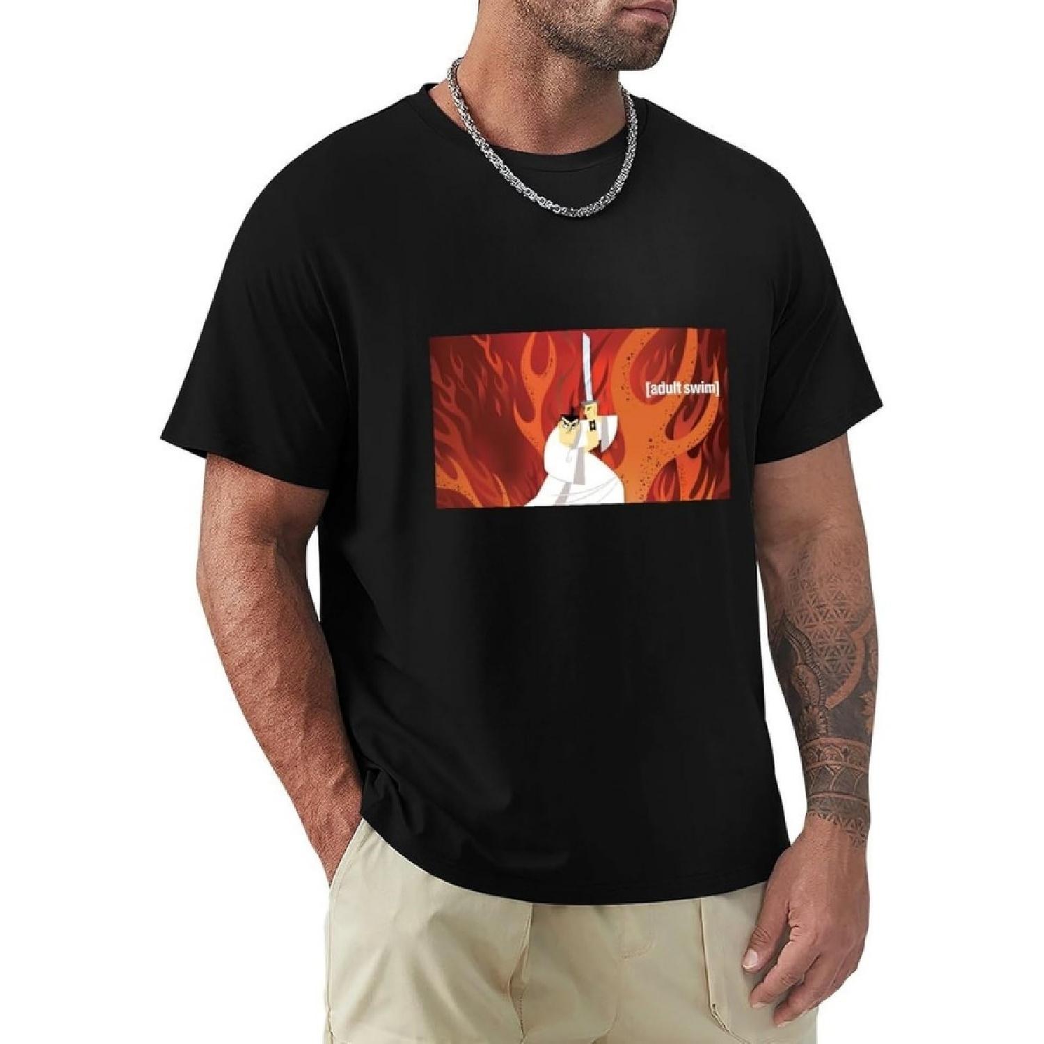 YUSTAK Men s T-Shirt Samurai Jack Short Sleeve Crewneck Sport Tees(1) XXXXXL разноцветный