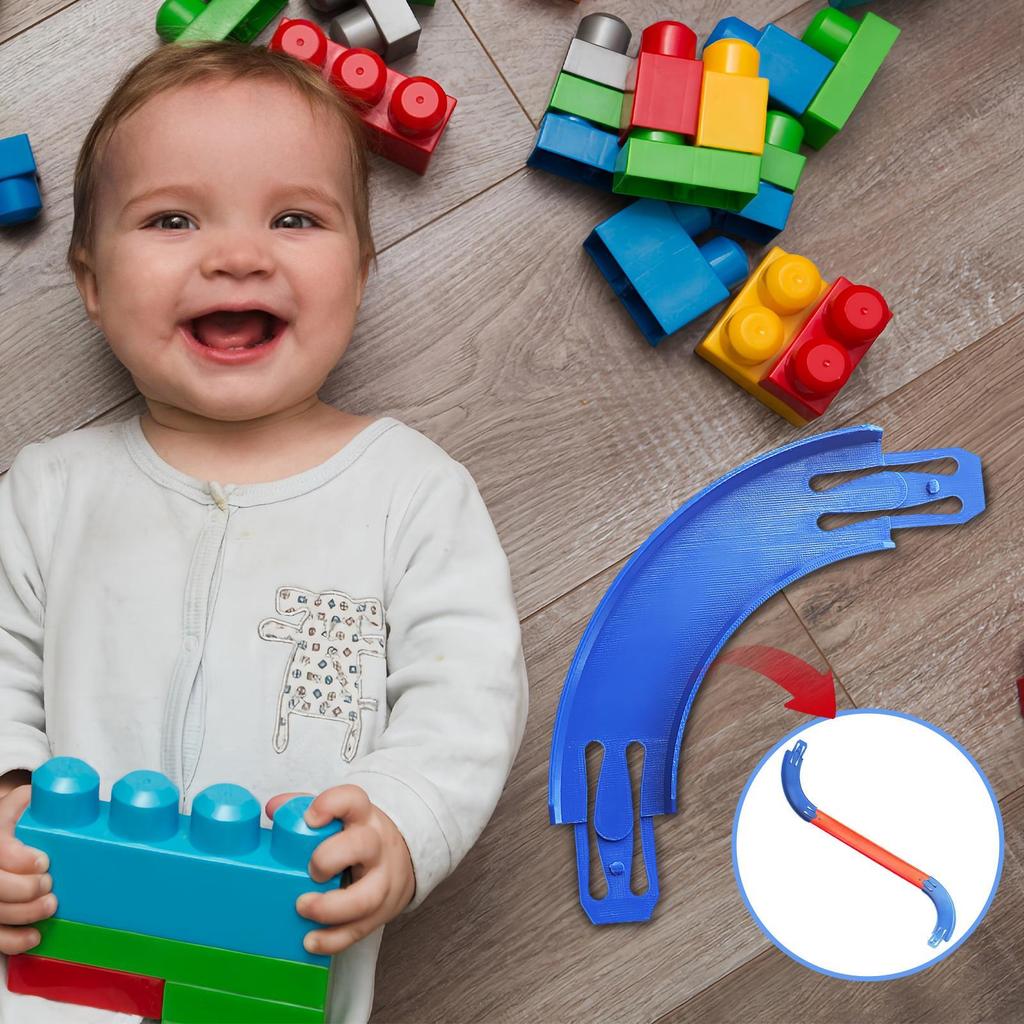 Toy Car Track Connectors 90 Degree Replacement Racetrack For Toy Car Vehicle Racetrack Building Parts For Kids Toddler Playing