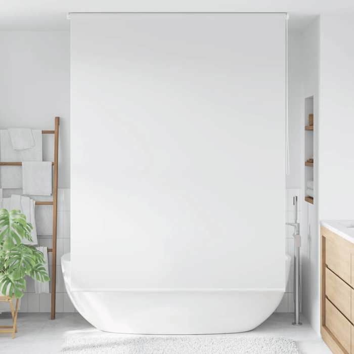 VidaXL Store Roulant de Douche 160x240cm Blanc Rideau de Douche Salle de Bain 142845