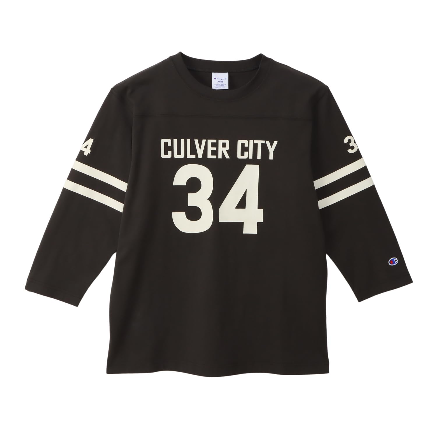 

Champion Basic Long Sleeve Crew Graphic Men s T-Shirt, 3/4 Sleeve, Neck, 100% Cotton, Print, C3-B412-055-M