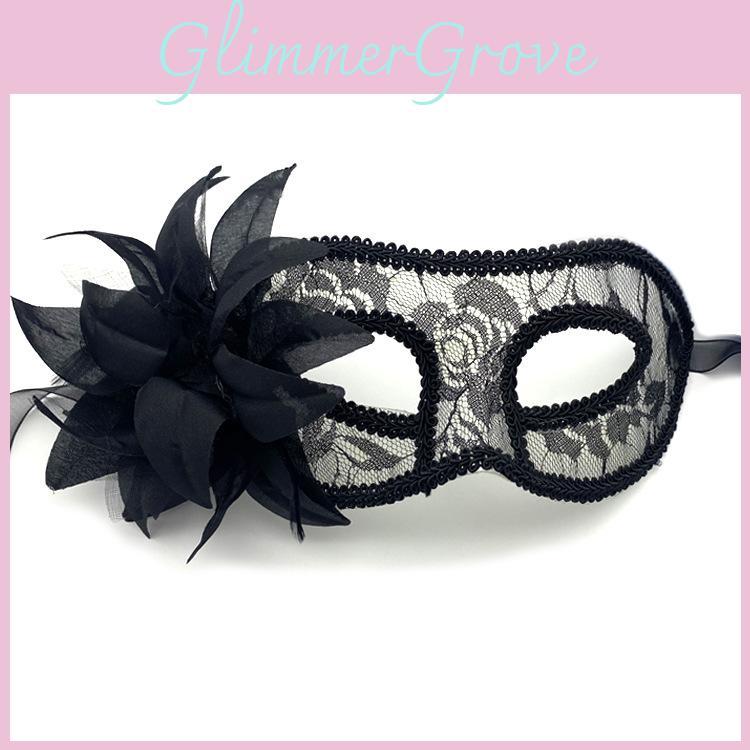 Venetian Masquerade Mask For Adults With Glittering Lace Handcrafted Costume Accessory For Halloween Parties