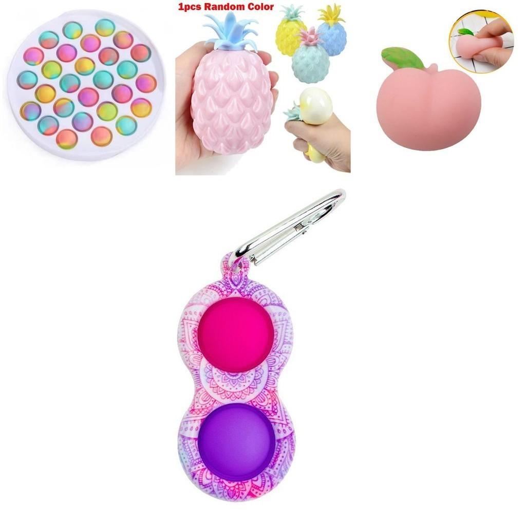 Colorful Fidget Toys Set Featuring Infinity Cube And Simple Dimple Stress Relief Tools