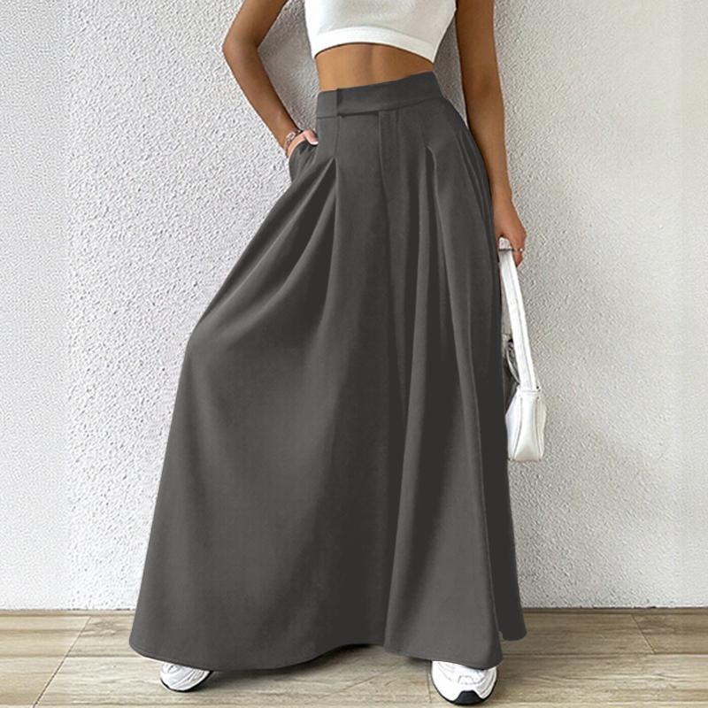 ZANZEA Women Elastic Waist Loose Casual Wide Leg Culottes Pants
