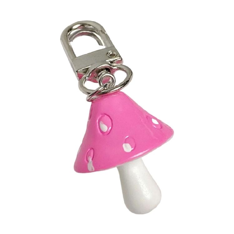 Fun Mushroom Shaped Keychain User Friendly Material Multiple Colors Versatile Decoration For Teens Adults