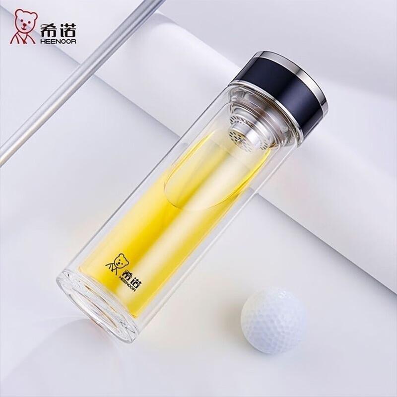 Xinuo Double-Layer Glass Cup with Lid