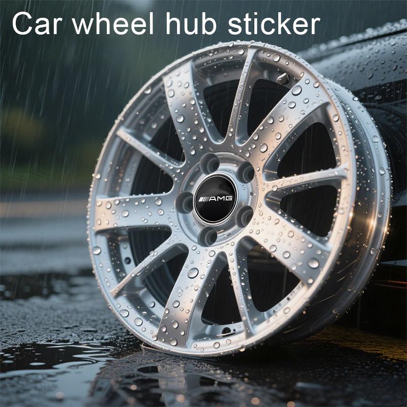 4Pc Car Wheel Hub Center Cap Sticker Metal Emblem Sticker For Mercedes Benz W205 W177 W221 W220 W176 W212 W213 ML G63 E63 GT AMG