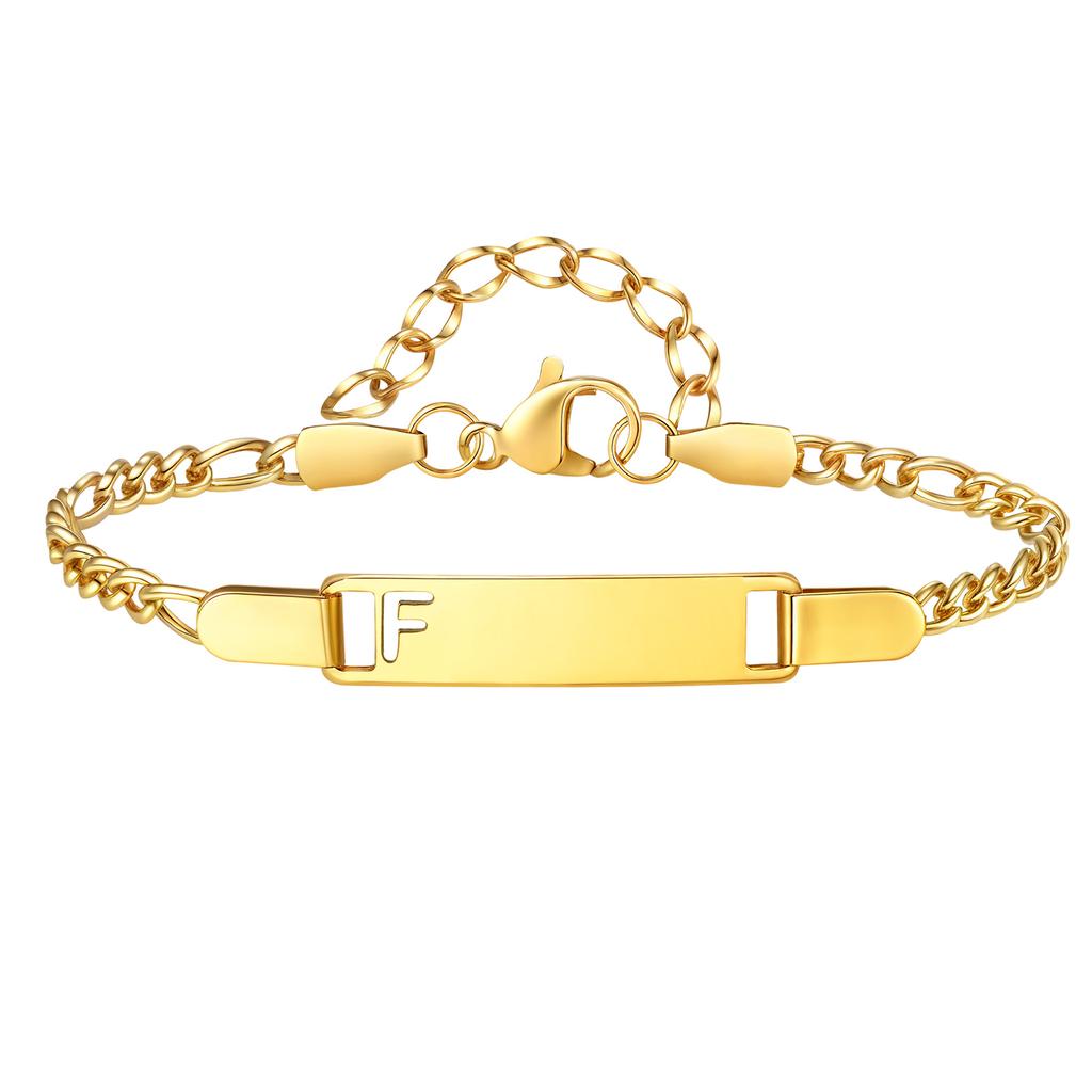 Free Engraving Name Hollow Initial A-Z Letter Bracelet for Women, Stainless Steel Bracelet, Personalized Fashion Jewelry Gift