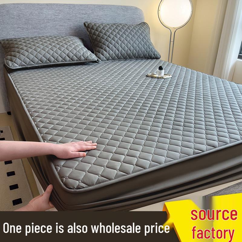 

Однотонная стеганая простыня на резинке: Пыленепроницаемый, Пятноустойчивый, Моющийся Наматрасник 90x200cm - Single Fitted Sheet