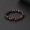 2023 European-American Black Gallstone Natural Stone Magnetic Couple Bracelet with Resin Blue Eye Beads.