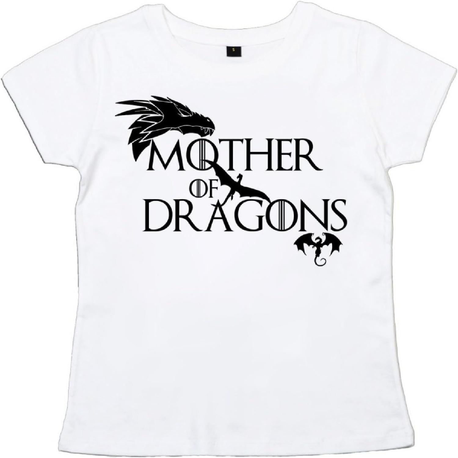 Dirty Fingers Womens Khaleesi Fan GOT T-Shirt, Mother of Dragons, XXXXXL белый