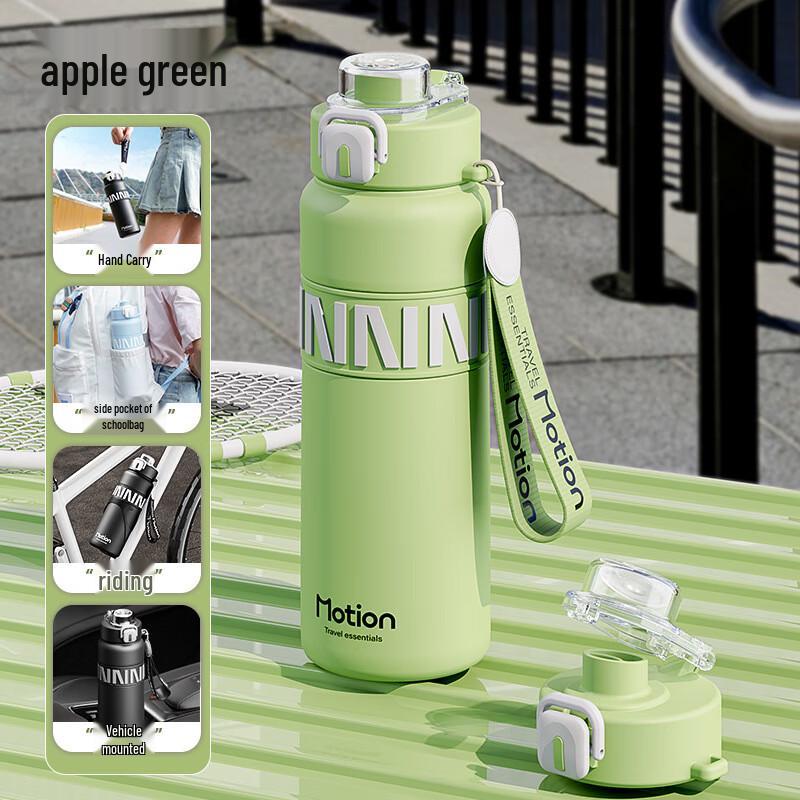 Mingshi 800ml Insulated Stainless Steel Water Bottle with Straw
