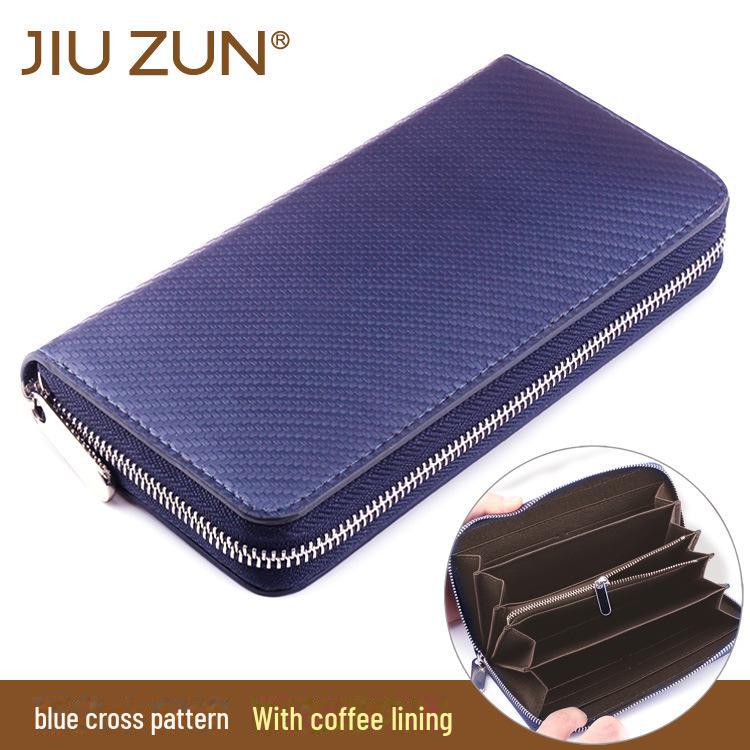 Straw Pattern Microfiber Leather Wallet for Men and Women - Customizable Design