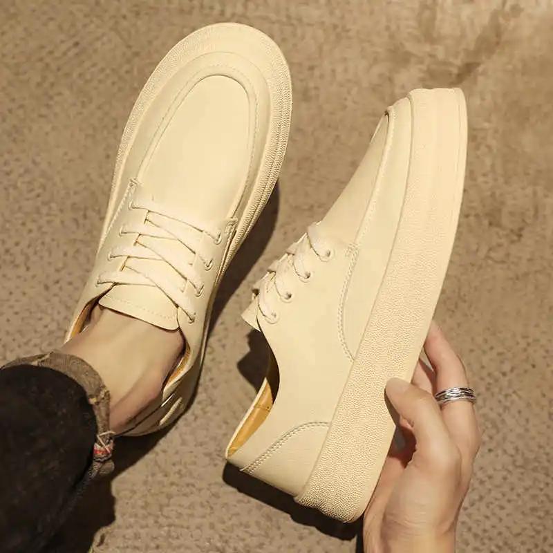 Fashion Playform Height Up Boots Models Men Flats White Shoes Casual Man Sneakers Man Summer Sports Excercise Comfortable Beskete