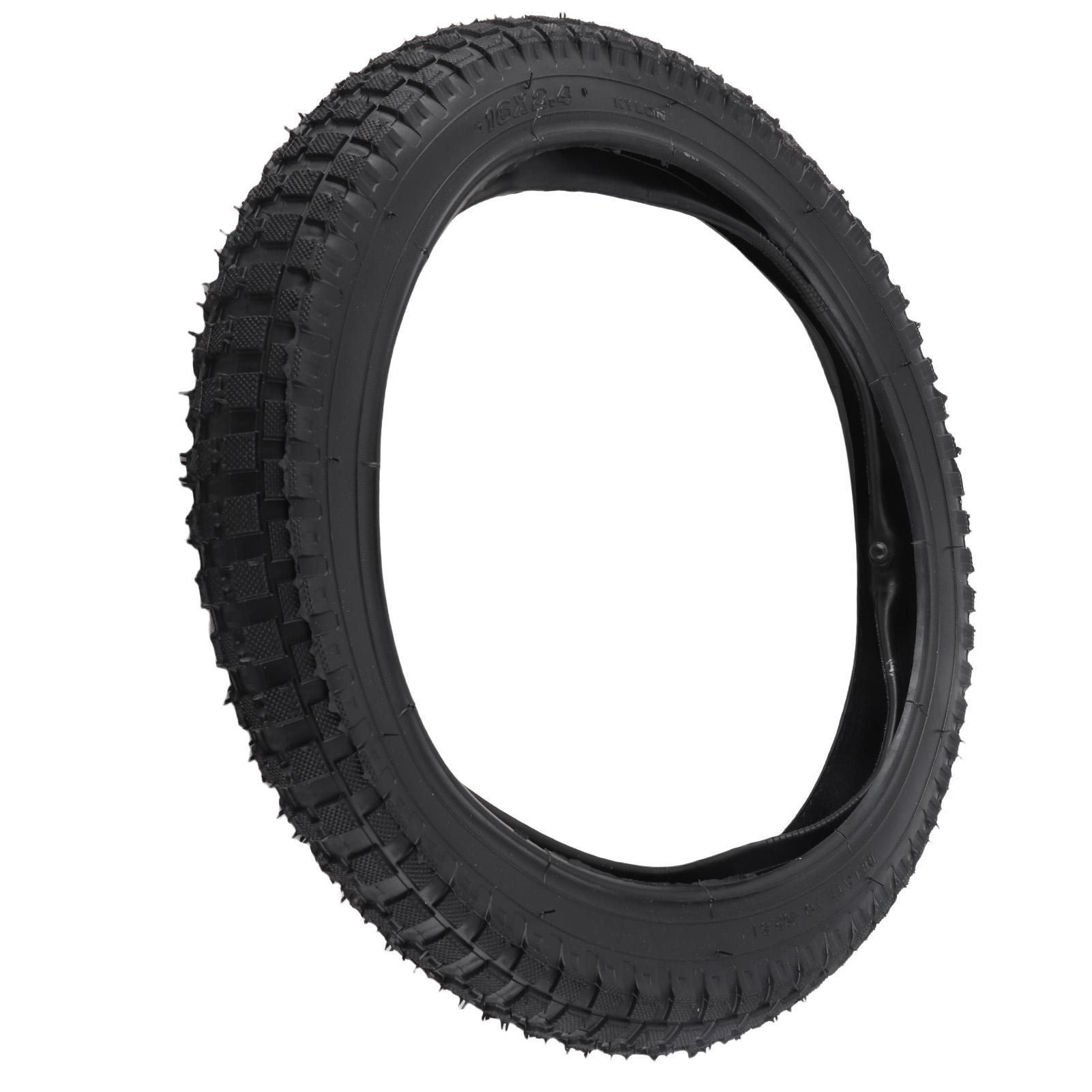 16x2.4 Opona do roweru terenowego Gumowa Antypoślizgowa Wymiana Opony Wewnętrznej/Zewnętrznej Opona do roweru dziecięcego black