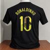 Ronaldinho brasile coppa del mondo 2026 maglietta cartoon grafica numero colore nero