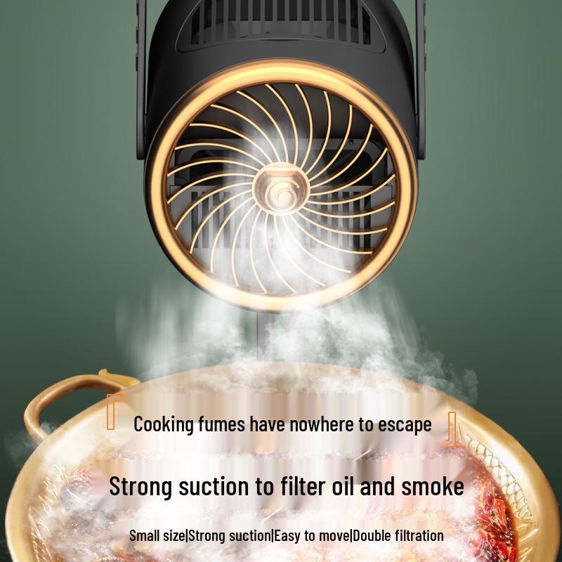Portable High-Suction Desktop Range Hood for Kitchen, Camping, Hot Pot, and Barbecue Smoke Extraction