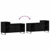 TV Cabinet Set Black Oak Effect 100 x 35 x 55 cm