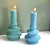 Silicone Gypsum Molds Striped Candle Holder DIY Mold for Candle Mold Handmade Craft Soap Clay Mould Cake Decorating