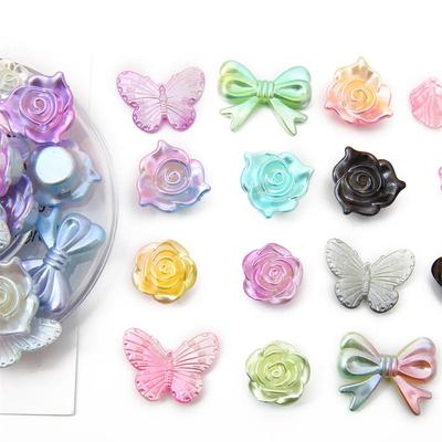 20g/Bag Mixed Styles & Colors Flat Back ABS Pearls Beads Decoration for DIY Jewelry Craft Making Accessories