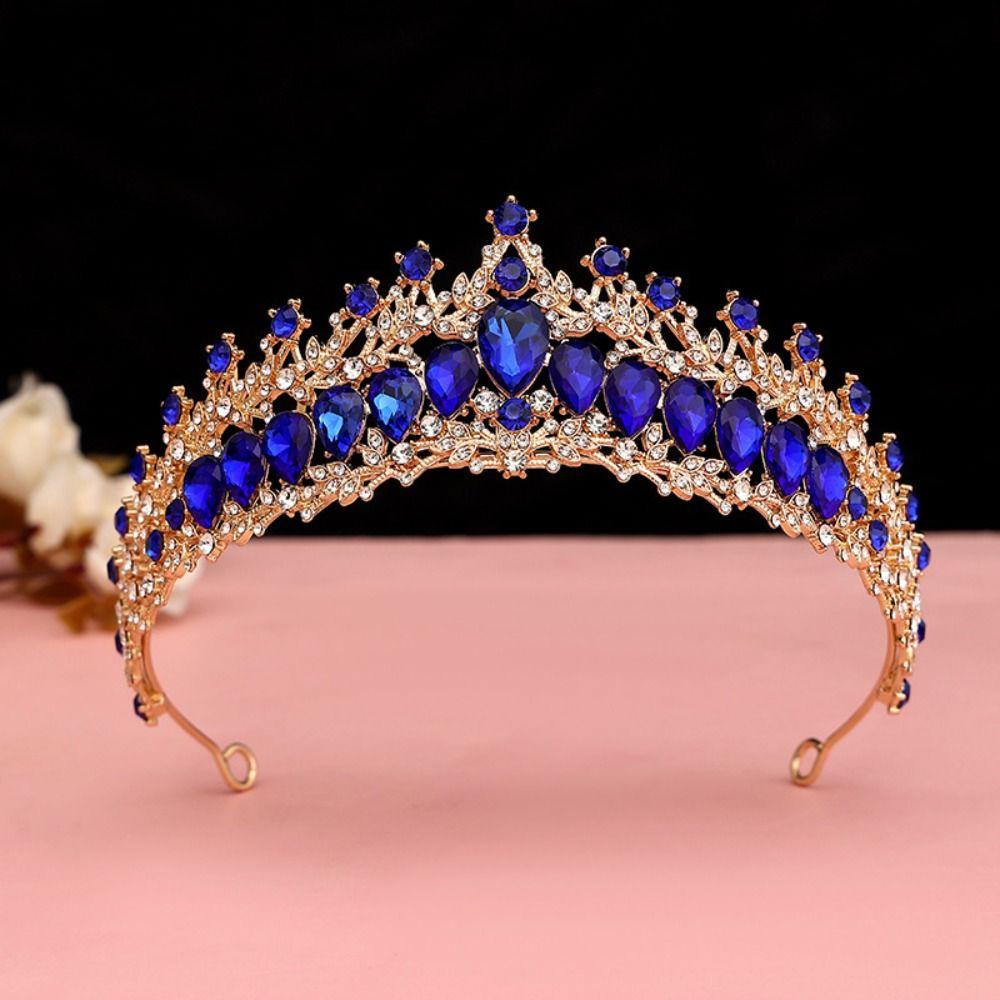 Luxury Zinc Zinc Alloy Princess Crown Shiny Bridal Headwear Trendy Girls Party Headbands  Themed Parties