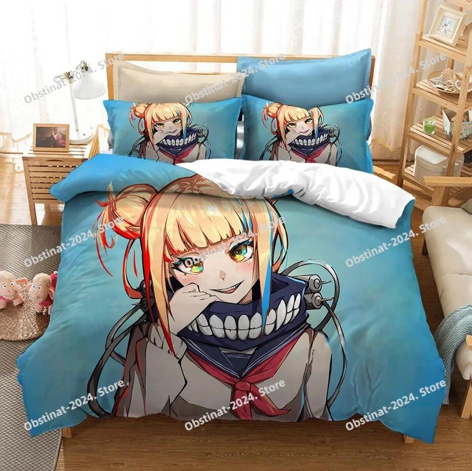 

Comforter Japan Anime My Hero Academia Bedding Set Printed Bed Set With Soft Single Double Queen Super King Size Comforter (quilt)-EU Single(135*200cm)3pcs