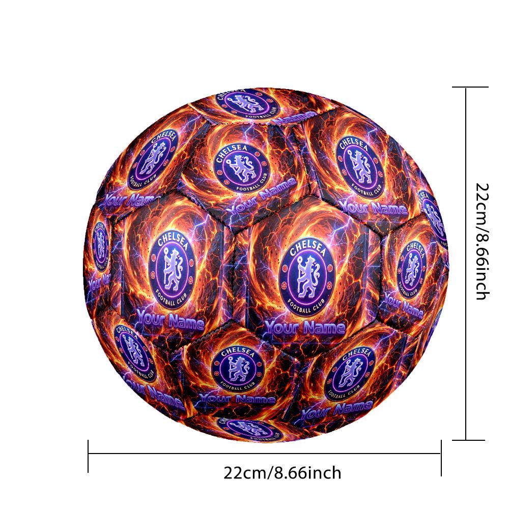 Personalized Size 5 Football Chelsea FC Pattern Outdoor Game Sports Ball Gift