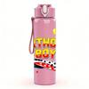 1PC Birthday Boy Yacht Balloon Graphic 750ml Color Plastic Water Bottle Leakproof Flip Straw Lid For Sports Office Home Use