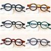 New Men Women Anti Blue Glasses Vintage Fashion Versatile Color Blocking Eyeglasses Unisex Circle Blocking Blue Light Eyewear