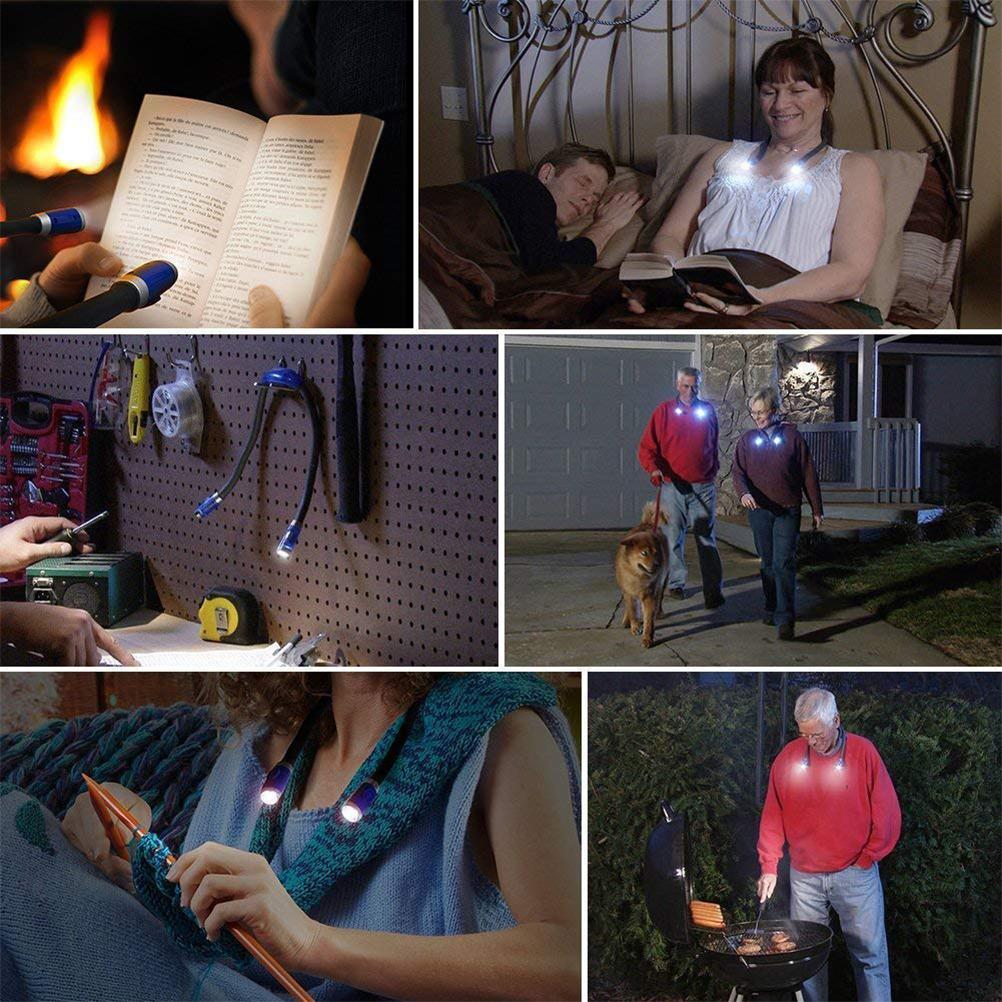 Clearance Item: 1 Portable LED Reading Lamp, Versatile Lighting, Neckband Lamp (plus Black Flexible Hose)