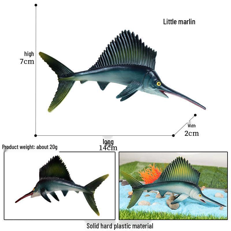 Shark Model Set: Megalodon, Whale, Great White, Blue, Grey Mackerel, Man-eater, Hammerhead Toy