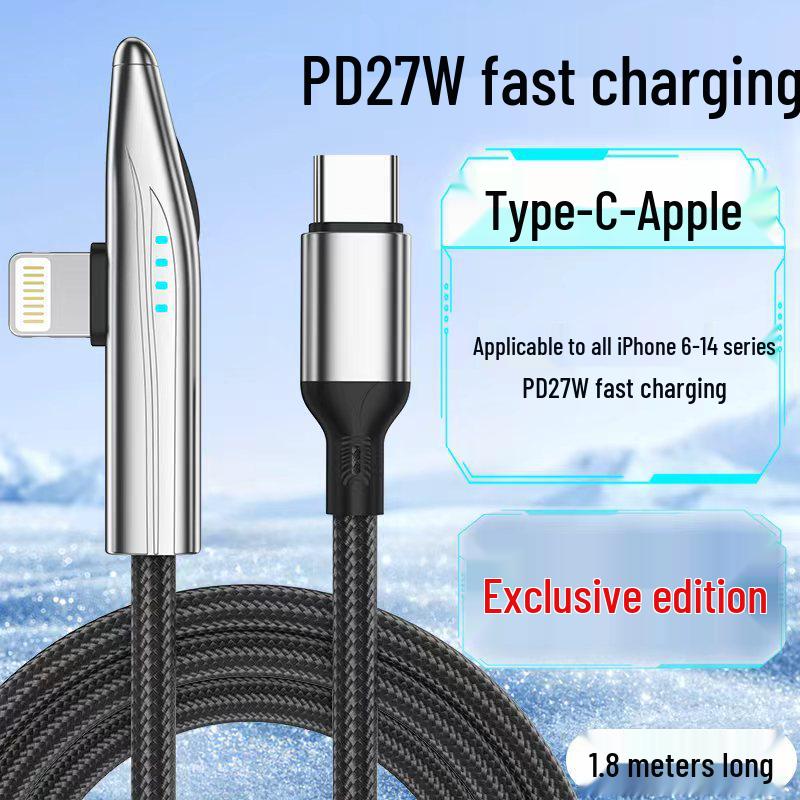 240W Dual Type-C High-Speed Flash Charge Cable for Mobile and Computer
