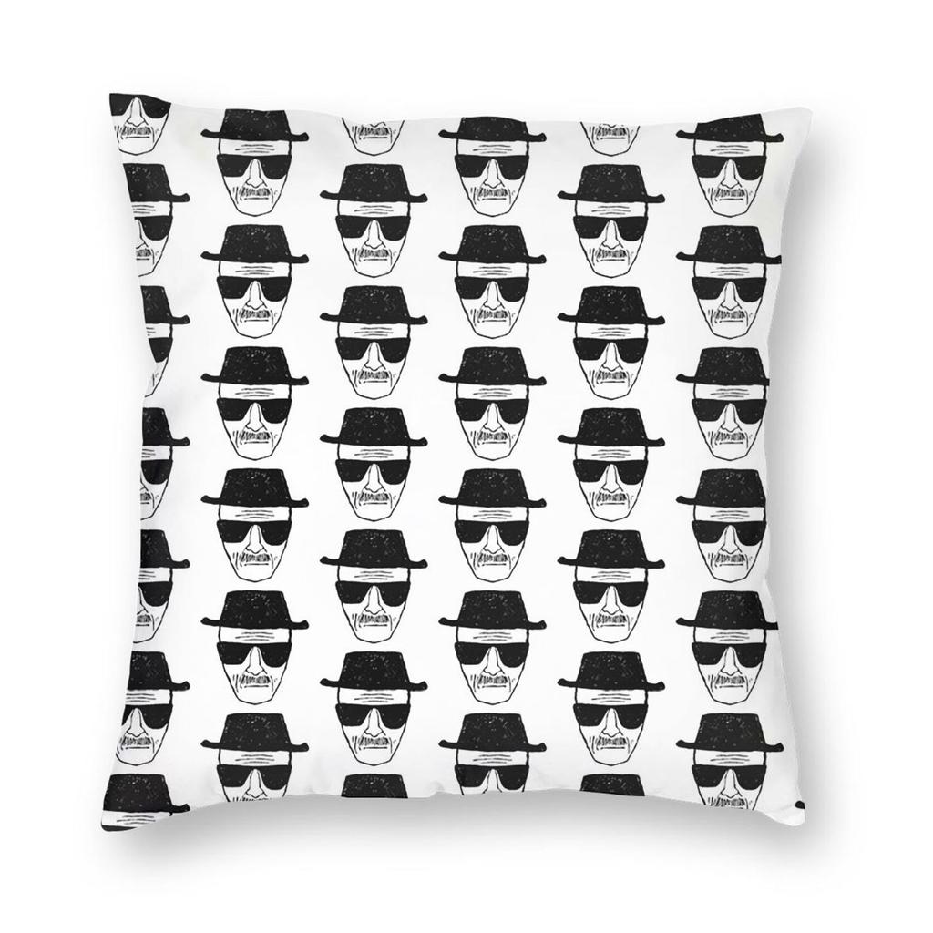 Breaking Bad - Heisenberg Face Mask Square Pillowcase Pillow Cover Cushion Throw Pillow for Home Bedroom Car