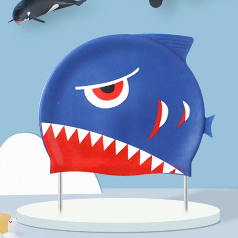 Ears Cartoon Pattern Children Swimming Cap Swim Pool Hat Elastic Hat Swimming Hat Swimming Cap