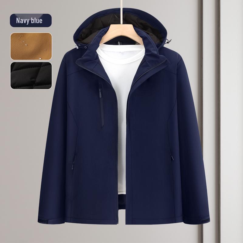 Unisex Graphene-Enhanced Windbreaker: Cotton & Velvet, Heat-Retaining, Windproof, Waterproof, Custom Embroidery