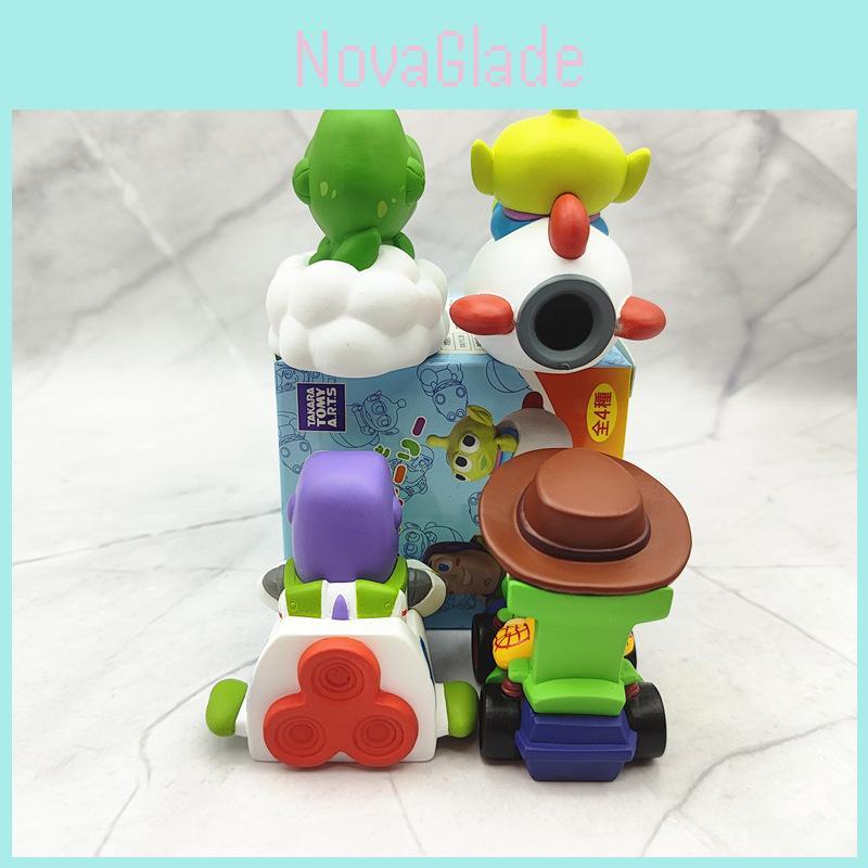 Toy Story Montanha Russa das Nuvens Figuras Buzz Woody Pvc Caixa Surpresa Modelos Colecionáveis 5.5-6cm