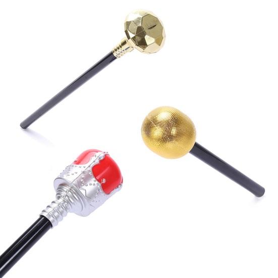 Kids King Scepter Cosplay Role Play Dress-up Themed Parties Halloween Costume Prop Children Performance Prince Walking Stick Toy