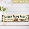 2D Flat, 1pc Vintage Bunny-Shaped Bakery Sign - Bunny-Themed Metal Wall Decor Suitable for Kitchen, Cafe, Easter Bunny Cookie Decoration, Iron Hanging