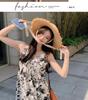 Women's Chinese Floral Ink Wash V-neck Spaghetti Strap Dress - Summer 2025 French Casual Holiday Style