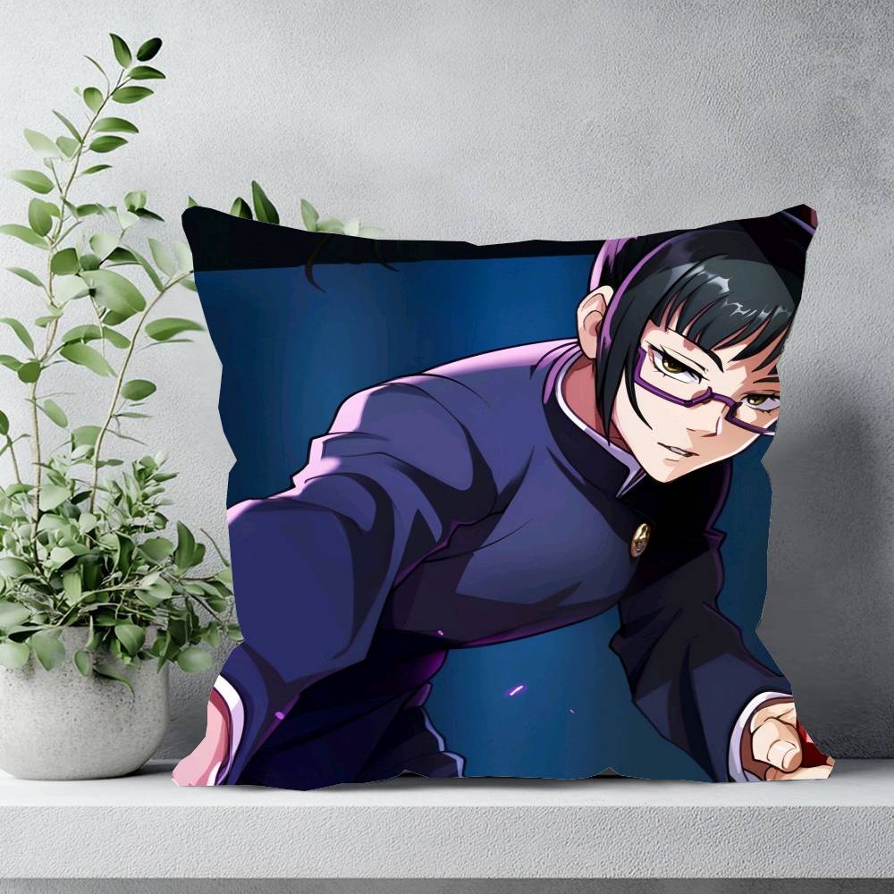 Poszewka na poduszkę Anime Zenin Maki Jujutsu Kaisen Pokrowiec na poduszkę do sofy Dekoracja pokoju Domu
