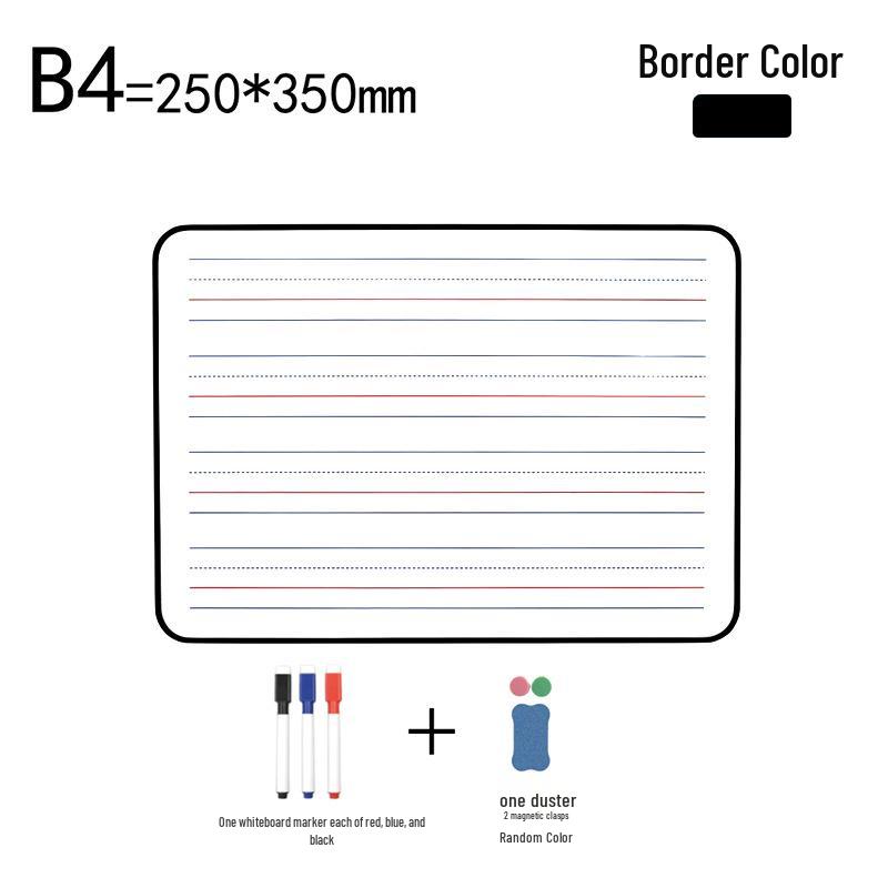 Double-Sided Magnetic Erasable Whiteboard: Four-Line, Three-Grid for Children's Pinyin and English Graffiti