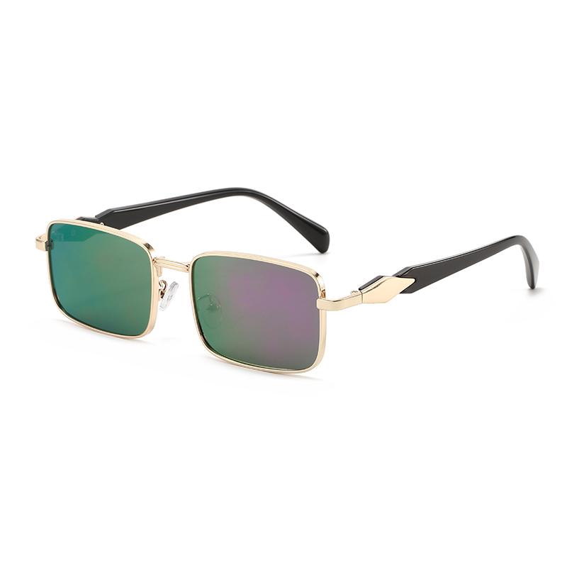 Advanced Square Metal Sunglasses for Men and Women Fashion Trendy UV Resistant Outdoor Sunscreen Sunshade Glasses