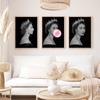 Queen Elizabeth Bubble Gum Poster and Printing Wall Art Wall Art British Royal Canvas Painting Wall Family