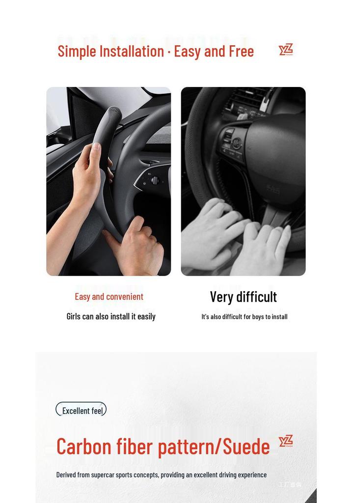 YZ Refresh Version Steering Wheel Cover for Tesla Model 3/Y - Winter White Decoration