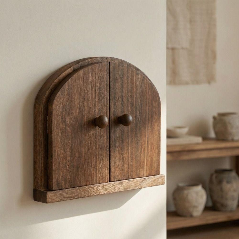 Rustic Style Solid Wood Switch Cover Self Adhesive Outlet Cover Switch Protector  Living Room